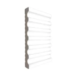 إكسسوار جداري فايبر أبيض، طول 240 سم، ارتفاع 6.6 سم، سماكة 1.1 سم