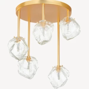 Rock Ceiling Light 55x55x45 cm Gold Color | Abyat Company