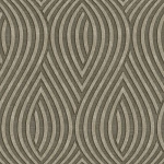 ورق حائط اسباني تصميم مموج مقاس10 م×0.53 م، بيج داكن، موديل 3-364