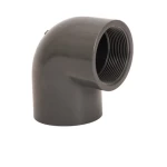 كوع PVC زاوية °90(SLIP X FPT) جدول 80  ماركه أبلكو  مقاس ½ × ½ إنش لون رمادي