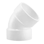 UPVC Plastic Elbow 45° Al-Jawdah Size 1 1/4 Inch  Color White