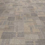 بلاط موكيت للمكاتب بتصميم مميز، مقاس القطعة 50×50 سم، لون رمادى مع بيج 