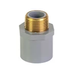 MALE ADAPTER (SLIP X MPT) WITH BRASS INSERT CPVC schedule 80 Al-Jawdah Size ¾ × ¾ inch Color Light Gray