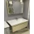 Single Basin Washbasin 80 cm Light Wood Color with Wooden Cabinet Pharmacy Mirror | Al Muhaidib Sanitary and Ceramic - Image 2