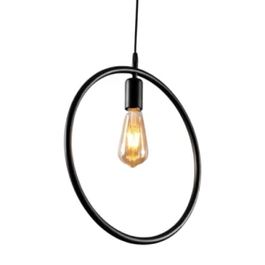 Luxury Design Hanging Pendant Light 37cm Diameter Black Finish Modern Ceiling Fixture