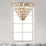 Modern Ceiling Light with 16 Bulbs, Measurements 50x60 cm, Black color