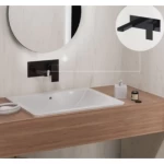 Concealed Wall Washbasin Mixer, Black Color | Saudi ceramics