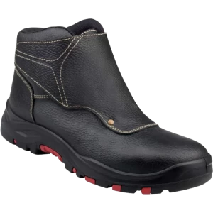 DeltaPlus Safety Shoes Leather Short, Size 39, Weight 726g, Black, Shock Absorption | Reda Safe