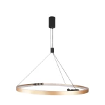 Crystal Chandelier with Circular Design, 60 cm Diameter, Gold Color