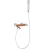 Elegance Wood Bath Mixer Brass Size 23×23×12 cm, Chrome Color | Abyat Company - Image 2