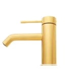 Washbasin Faucet Height 16.1 cm, Depth 14.7 cm, Matt Gold