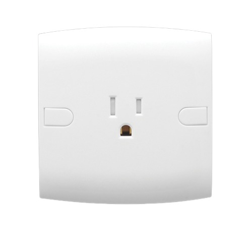 127 Socket 1 Gang 15 Amp Size 7x7 cm White | Al Fanar