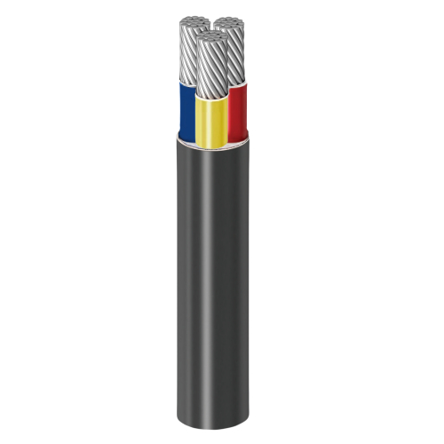 كابل المنيوم مجدول متعدد النواة ثلاثي القطب 70 مم² 600/1000 فولت PVC/ST1 اللون اسود | شركة الفنار