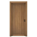 باب بريميوم خشبي للمداخل، مقاس 235 × 115 سم، لون بني، سمك 6 سم، موديل BM02