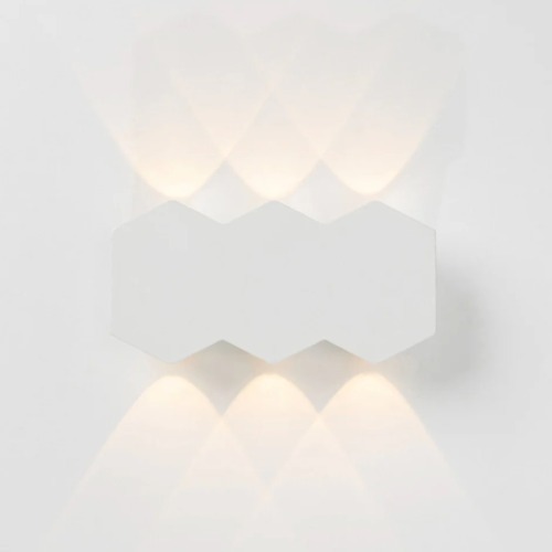 ابليك جداري LED عصري للسور الخارجي مقاس 16×9×5 سم لون أبيض | 48322