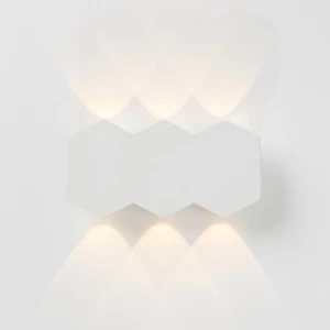 ابليك جداري LED عصري للسور الخارجي مقاس 16×9×5 سم لون أبيض | 48322