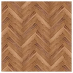 HDF wooden planks, 8mm thick, brown color, model Leo Fishbone 003B 12mm