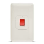 Air Conditioner DP Switch with LED Indicator, White Color, 45 Amp, 7×14cm Size, 250V | Spectra