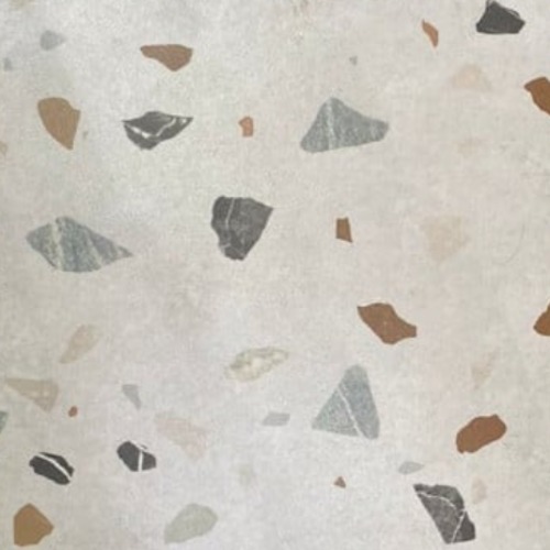 TERAZZO Ceramic Outdoor Floor Tile 45x45 cm, 14 mm Thickness, White | TERAZZO