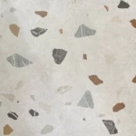 TERAZZO Ceramic for Outdoor Floors, Size 45 × 45 cm, 14 mm Thickness, white Color