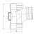 UPVC Plastic Access Tee 87.5° Size 43 mm, Length 109 mm, Grey Color | Cosmoplast - Image 2