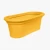 Plastic transplant pot medium rectangle  Width  38.0  cm Al Zamil Made of  polyethylene color yellow