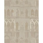 ورق جداري ايطالي، لون بيج، تصميم مودرن، مقاس 10 م×1.06 م، موديل 81732