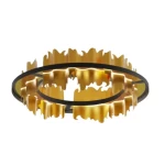 ثريا كريستال مودرن، قطر 60 سم، لون أسود وذهبي