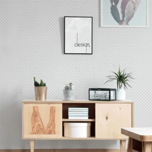 Plain Vinyl Wallpaper 15.6m×106cm Light Gray | Luxury line