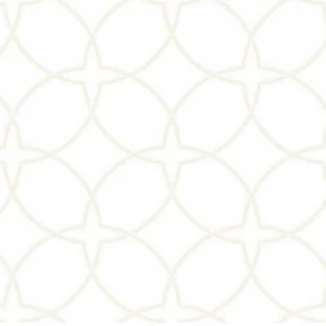 Patterned Wallpaper 15.6m Length, 100cm Width, White and Beige | Luxury line