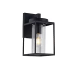 Outdoor Lighting Lantern E27, Black Color, Dimensions 280×210×140 mm