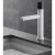 Washbasin Mixer with Black Stone Handle, White Color