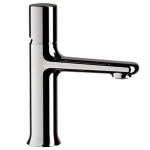 Short Automatic Washbasin Mixer, Chrome Color, Brass, Italian 