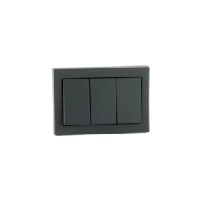 Triple Switch K1 16 Ampere 7×7 cm Black Finish | N0613B