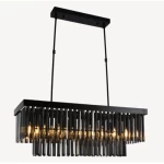 Crystal Chandelier Modern Design, 40 cm Height, Size 65x65 cm, Black Color