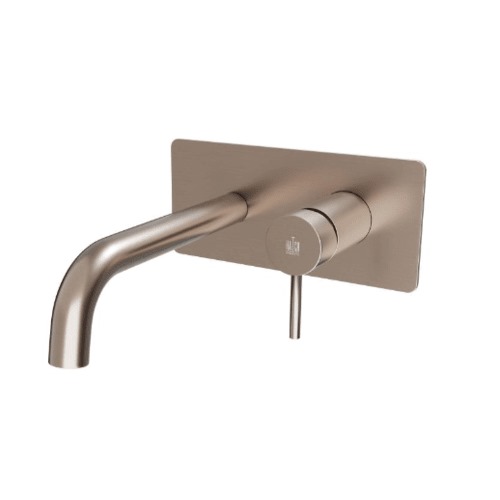Washbasin Bathroom Mixer Wall Mounted 25×1×18.5 cm, Matt Nickel | Hatch Company