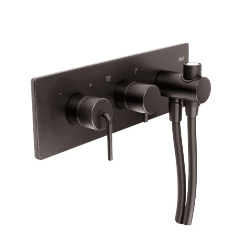 Two Way Concealed Movable Shower Mixer 11×3.49×8.5 cm, Black Metallic | Hatch Company
