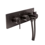 Two Way Concealed Movable Shower Mixer, Black Metallic Color, Dimensions 11×3.49×8.5 cm