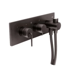 Two Way Concealed Movable Shower Mixer 11×3.49×8.5 cm, Black Metallic | Hatch Company