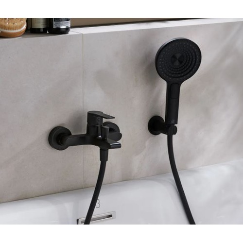 Bathtub Mixer Brass Weight 2.33 kg, Matt Black | Abyat Company