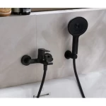 خلاط حوض استحمام نحاس وزن 2.33 كجم، أسود مطفي