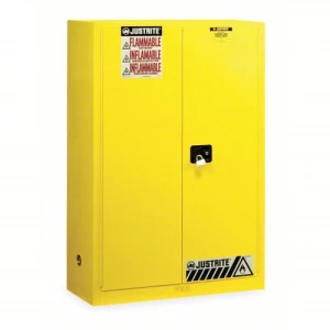 Flammable Safety Cabinet 45 Gallon 43x18x65 inch Yellow | Est.Salama Trading Tools&Hardware
