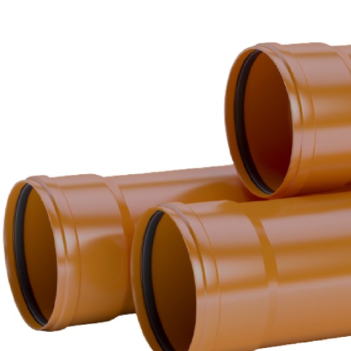أنابيب بلاستيك PVC مقاس 4 إنش سمك 7.3 مم برتقالي اللون | الوطنية للصناعة