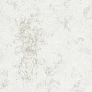 Patterned Wallpaper 10m x 1.06m Off White, Model 84007 | Balbaid Decor Company