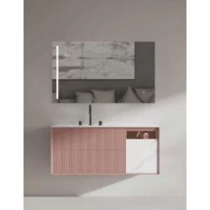 Marble Top Washbasin With Wooden Cabinet 53×120 cm, Pink | Al Muhaidib Sanitary and Ceramic