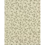Leaf-patterned wall covering dark beige color, length 10 m, width 0.53 m, model 20610