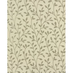 Leaf-patterned Wall Covering 10m x 0.53m Dark Beige | Balbaid Decor Company