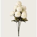 ورد صناعى هدرانج، لون ابيض، مقاس 7 سم