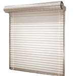 Automatic Roll Shop Doors Al Arabia Width 4.66 Meter Height 3 Meter Color Ivory