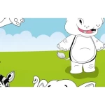 Wall mural for decoration kids design, size 115×175cm, green color